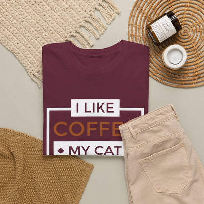 Coffee Cat Lover T-shirt, Funny Graphic Tee