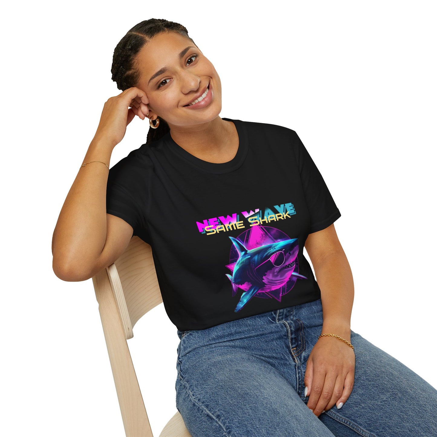 New Wave Same Shark Unisex Softstyle T-Shirt