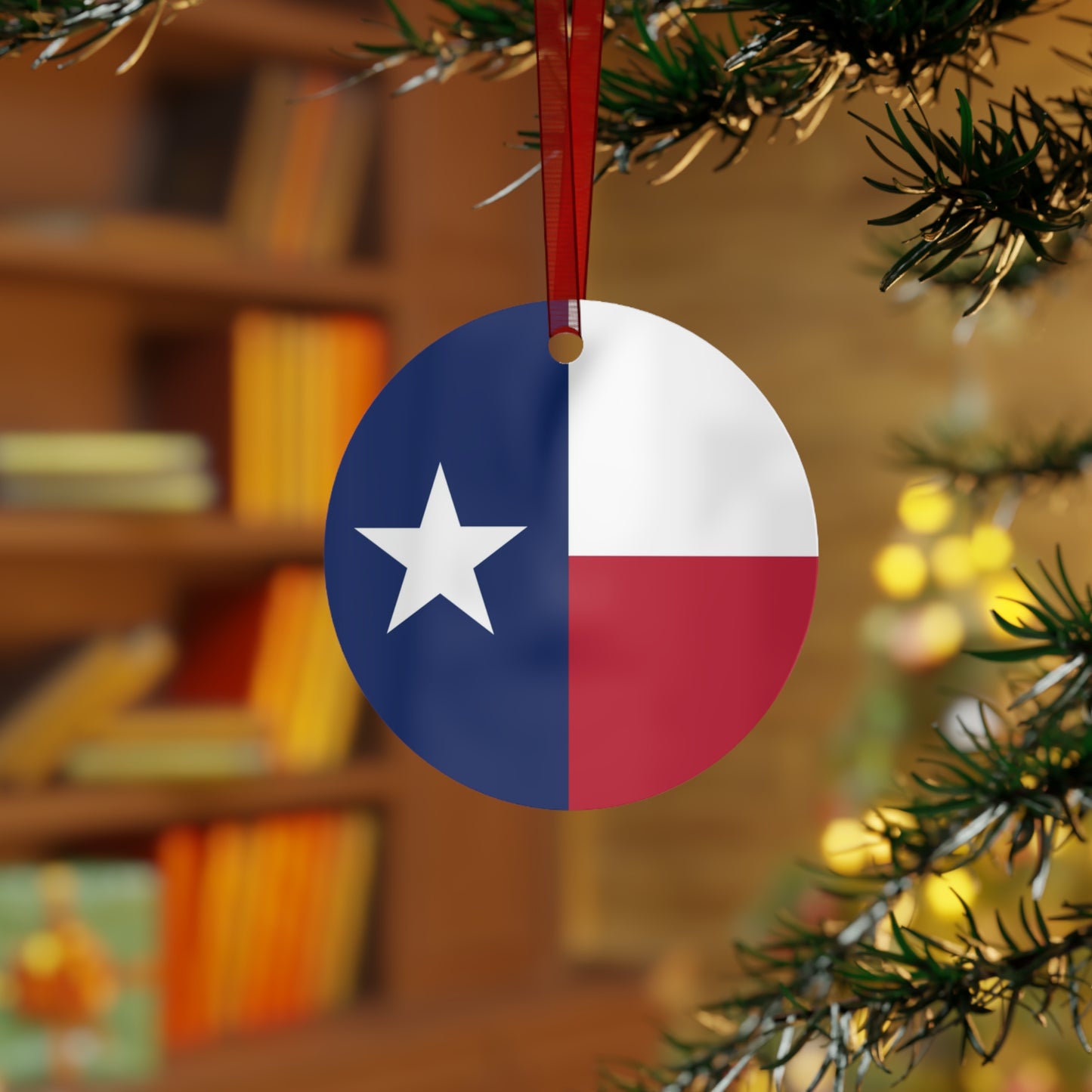 Lone Star Metal Ornaments, 2-Side Print