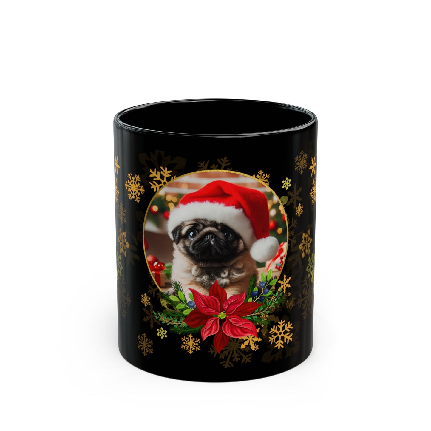 The Pug Who Saved Christmas Black Mug - 11oz, 15oz