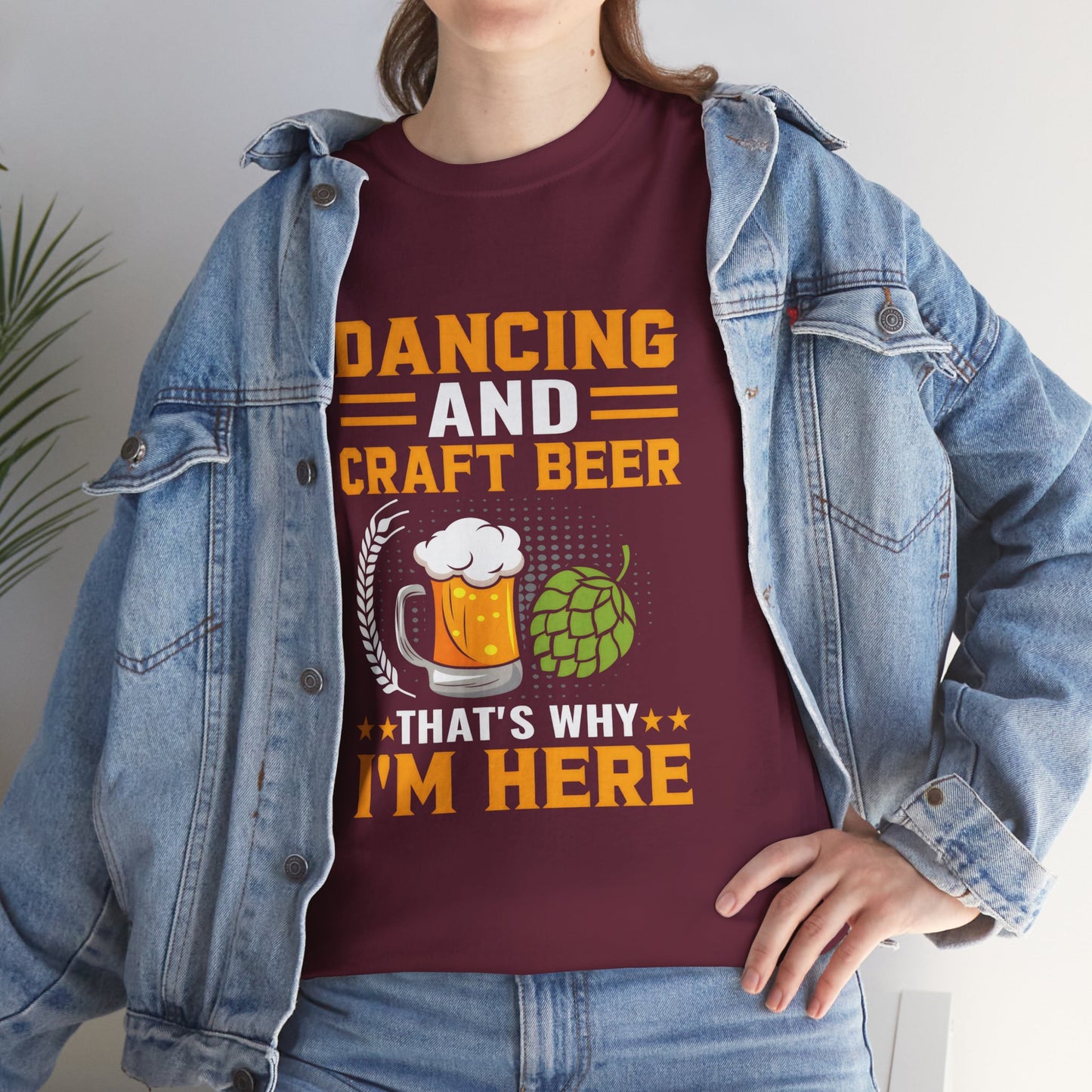 Funny Beer Slogan Tee, Dancing and Beer