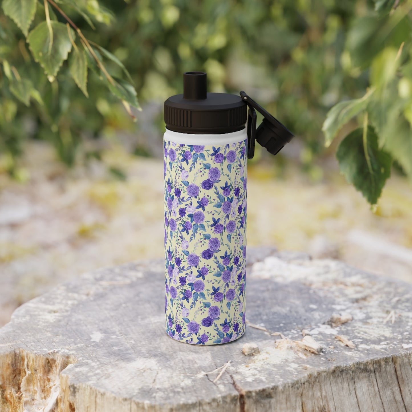 Violet Stainless Steel Water Bottle, Sports Lid