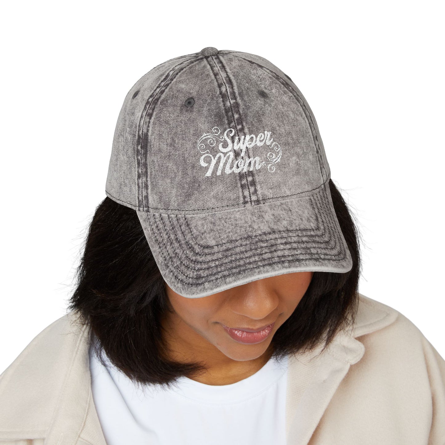 Super Mom Vintage Cap / Embroidered