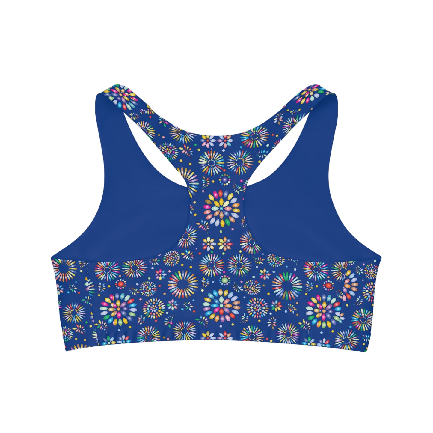 Vibrant Vibes Seamless Sports Bra (AOP) / Blue