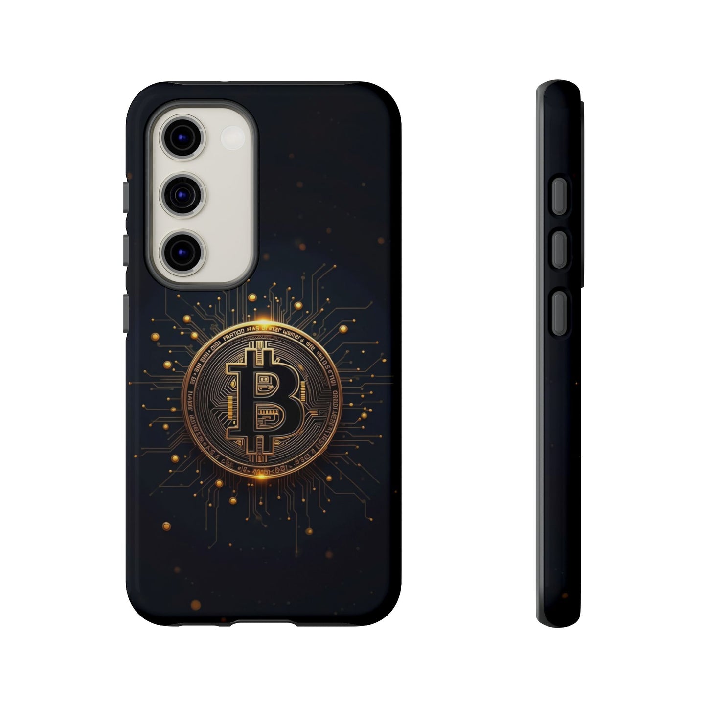 Bitcoin Samsung Tough Case for Smartphones, Crypto Lover Phone Accessory