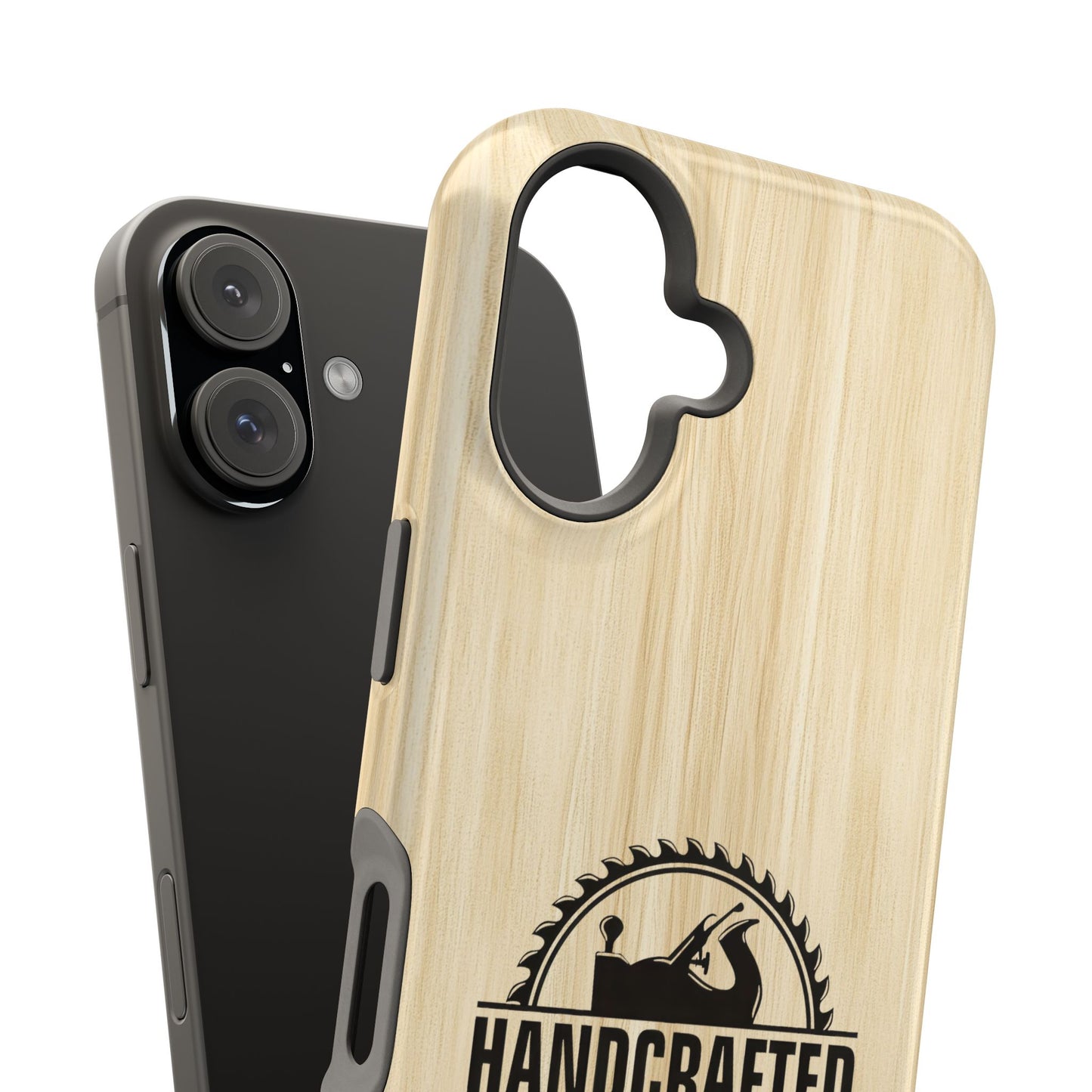Handcrafted Woodworking Logo Magnetic Phone Cases