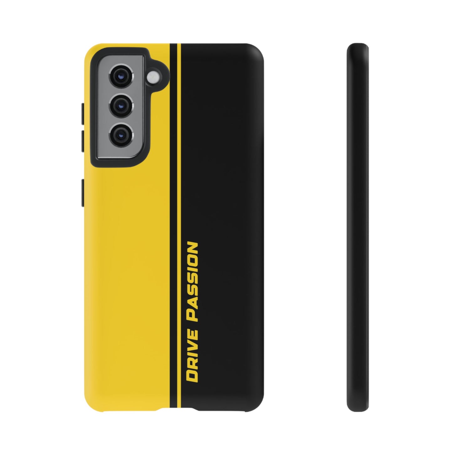 Drive Passion Tough Case – Bold Yellow & Black Design