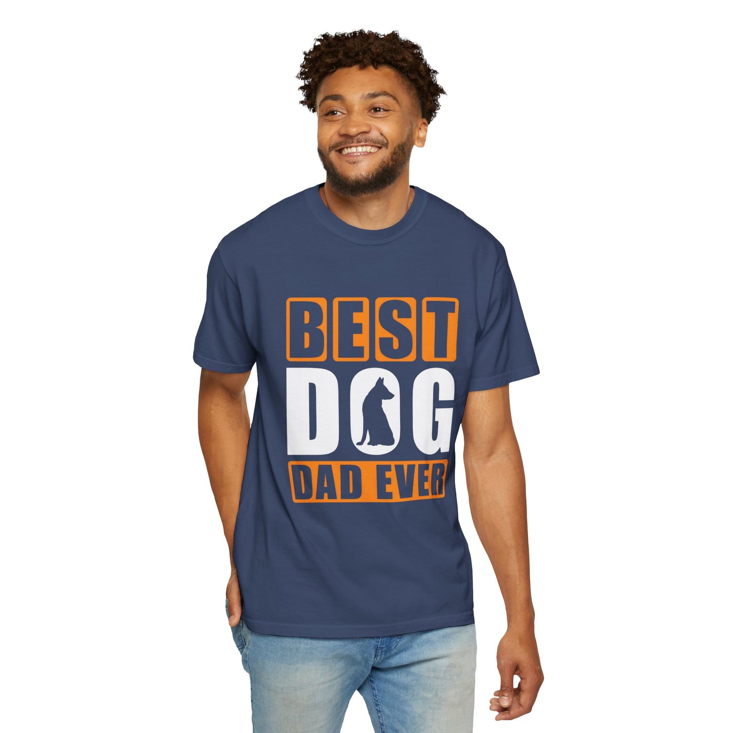 Best Dog Dad Ever Unisex Garment-Dyed T-shirt