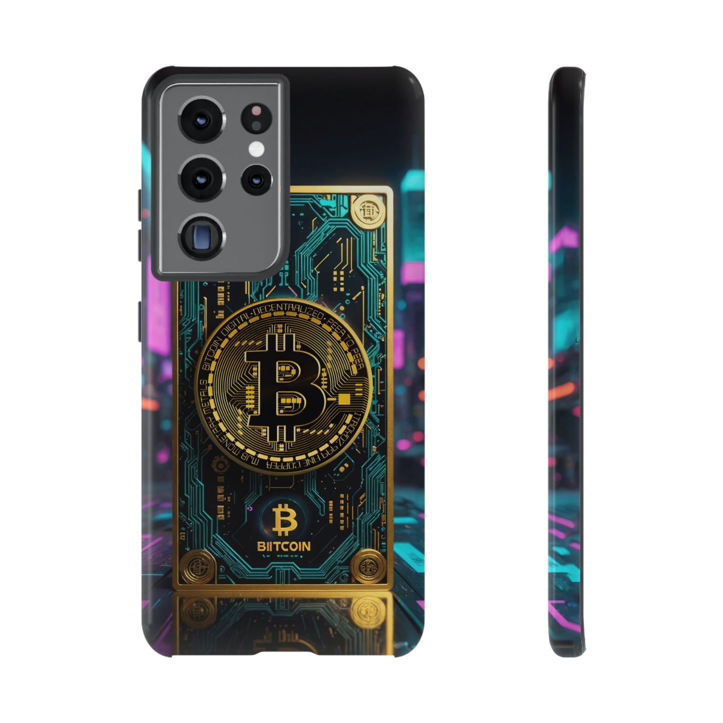 Bitcoin Samsung Phone Case - Tough Cases with Cryptocurrency Design