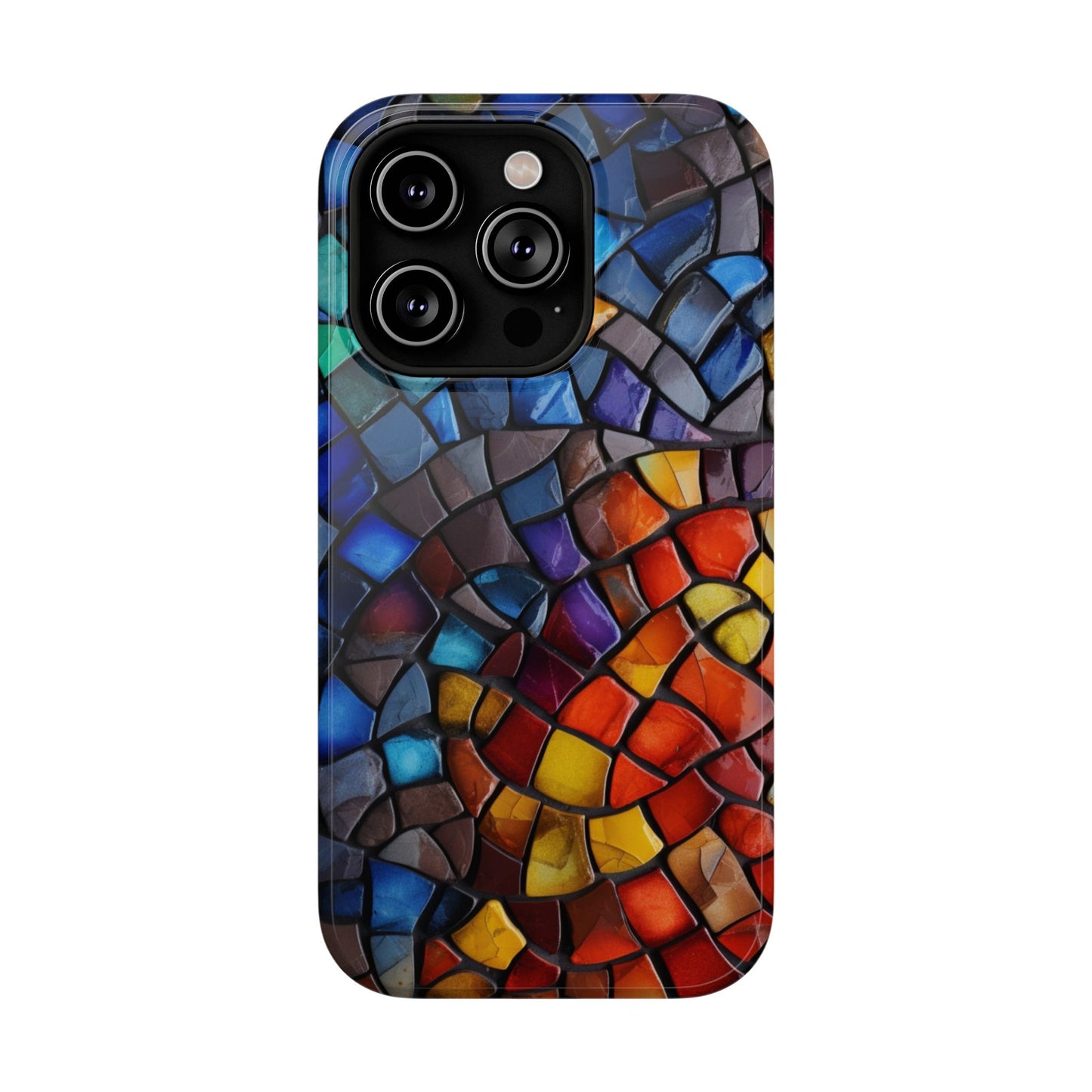 Stained Glass Impact-Resistant Phone Case, Colorful Phone Cover