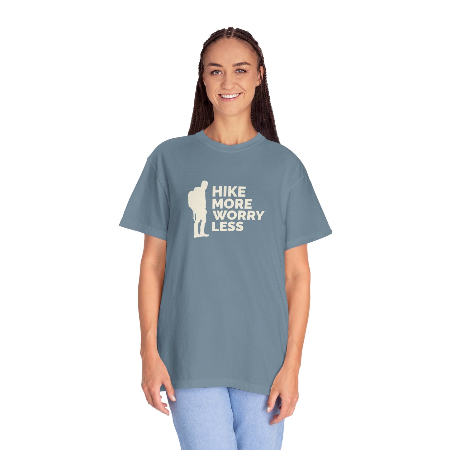 Hike More Worry Less Unisex Garment-Dyed T-shirt