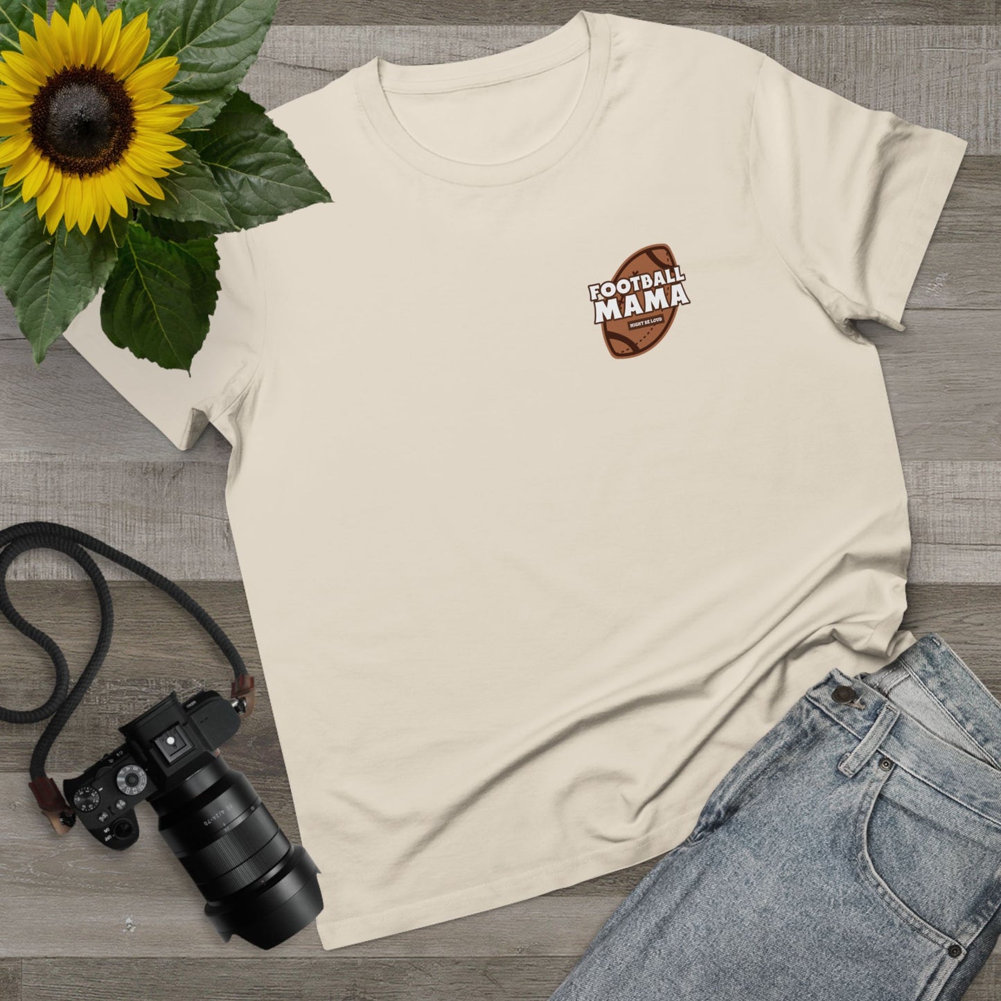 Football Mama Might Be Loud Mother Women’s Maple Tee