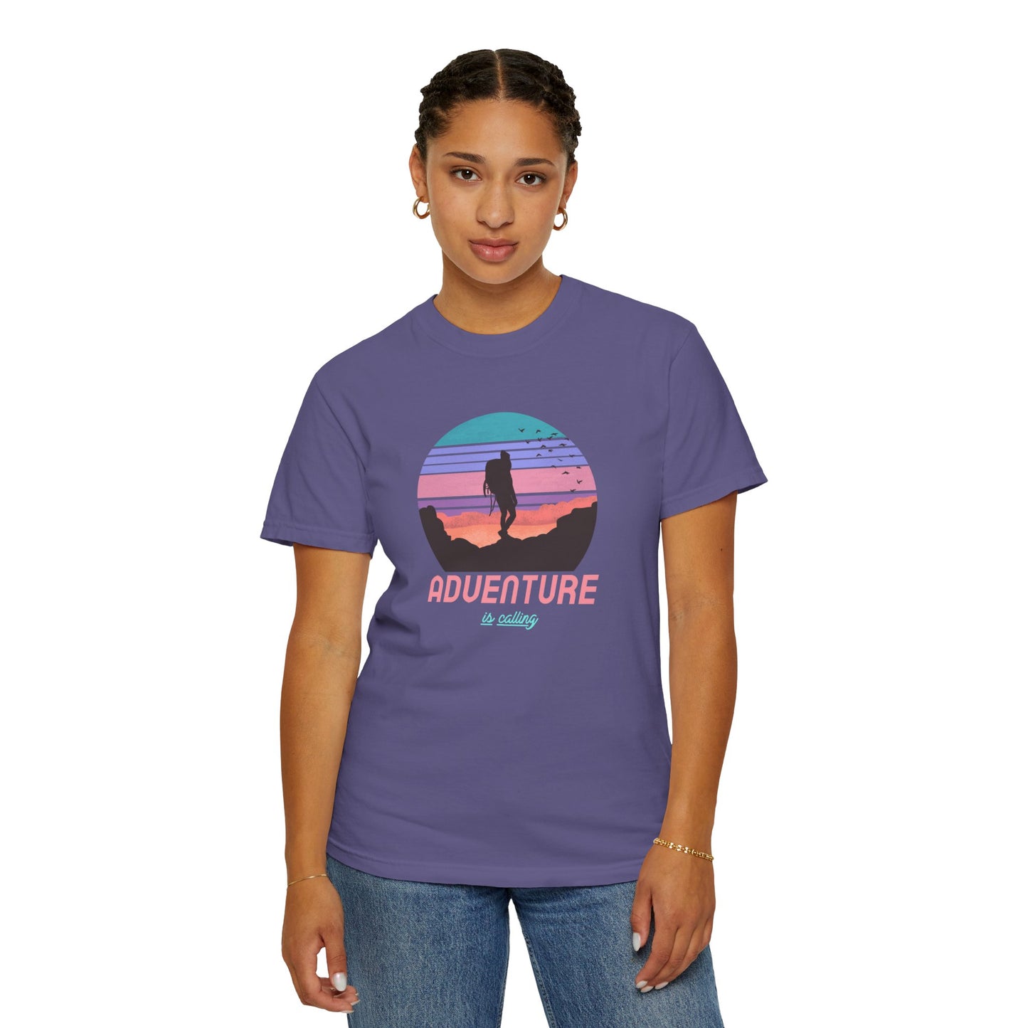 Adventure Is Calling Unisex Garment-Dyed T-shirt