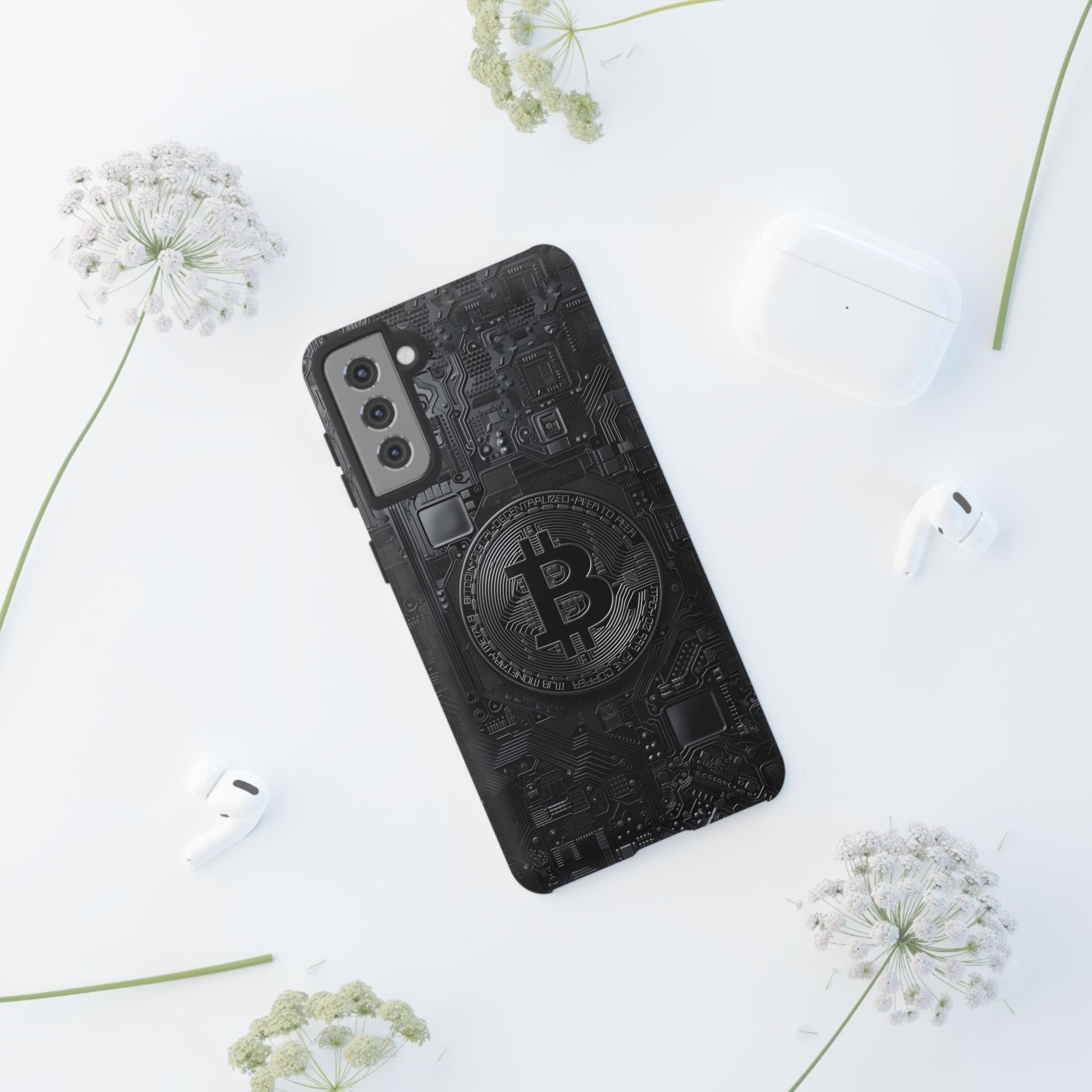 Bitcoin Samsung Tough Phone Case, Cryptocurrency Protection Cover