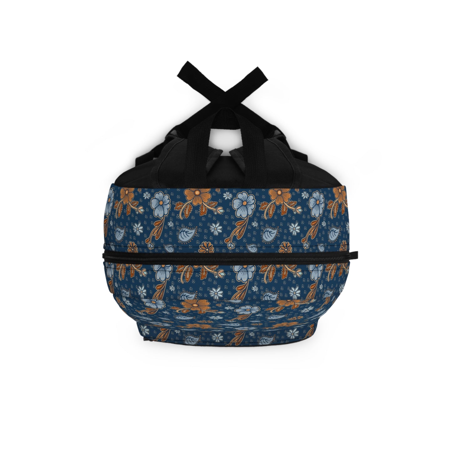 Timeless Elegance: Minimal Floral Backpack / Dark Blue