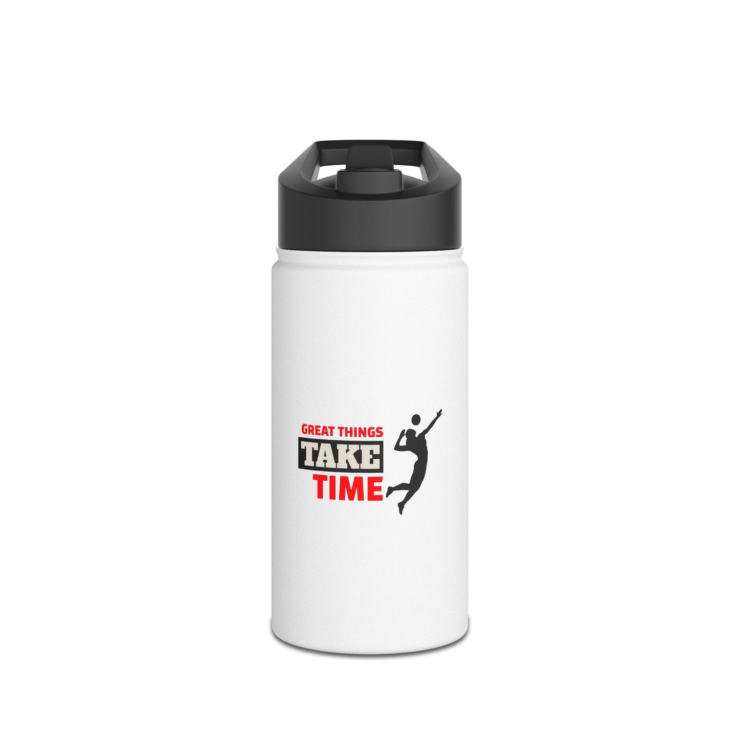 Great Things Take Time  Stainless Steel Water Bottle, Standard Lid