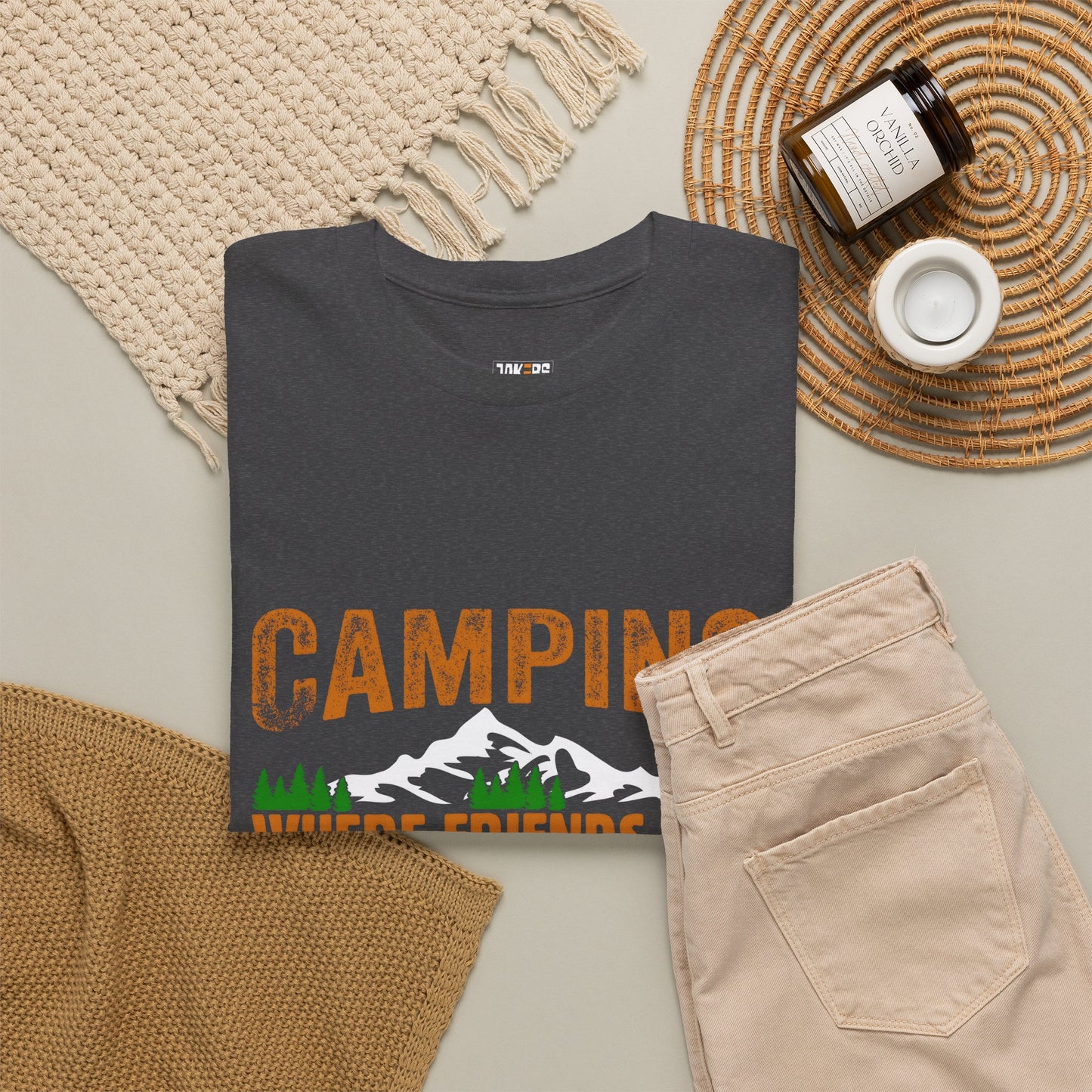 Camping Friends Unisex Heavy Cotton Tee - Perfect for Outdoor Adventures