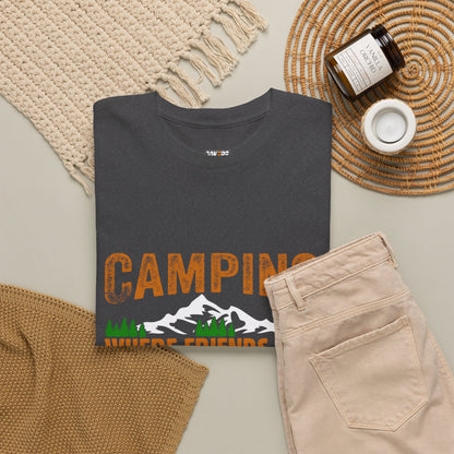 Camping Friends Unisex Heavy Cotton Tee - Perfect for Outdoor Adventures