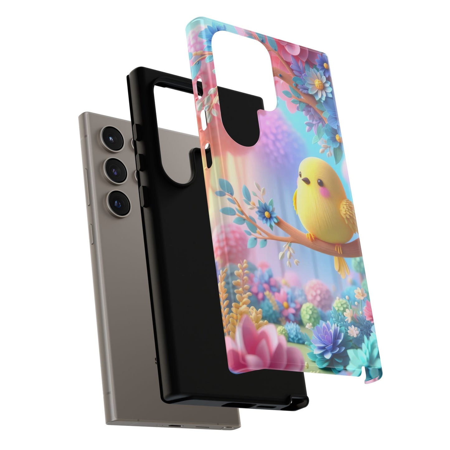 Colorful Bird Samsung Phone Case, Spring Vibe Mobile Shell