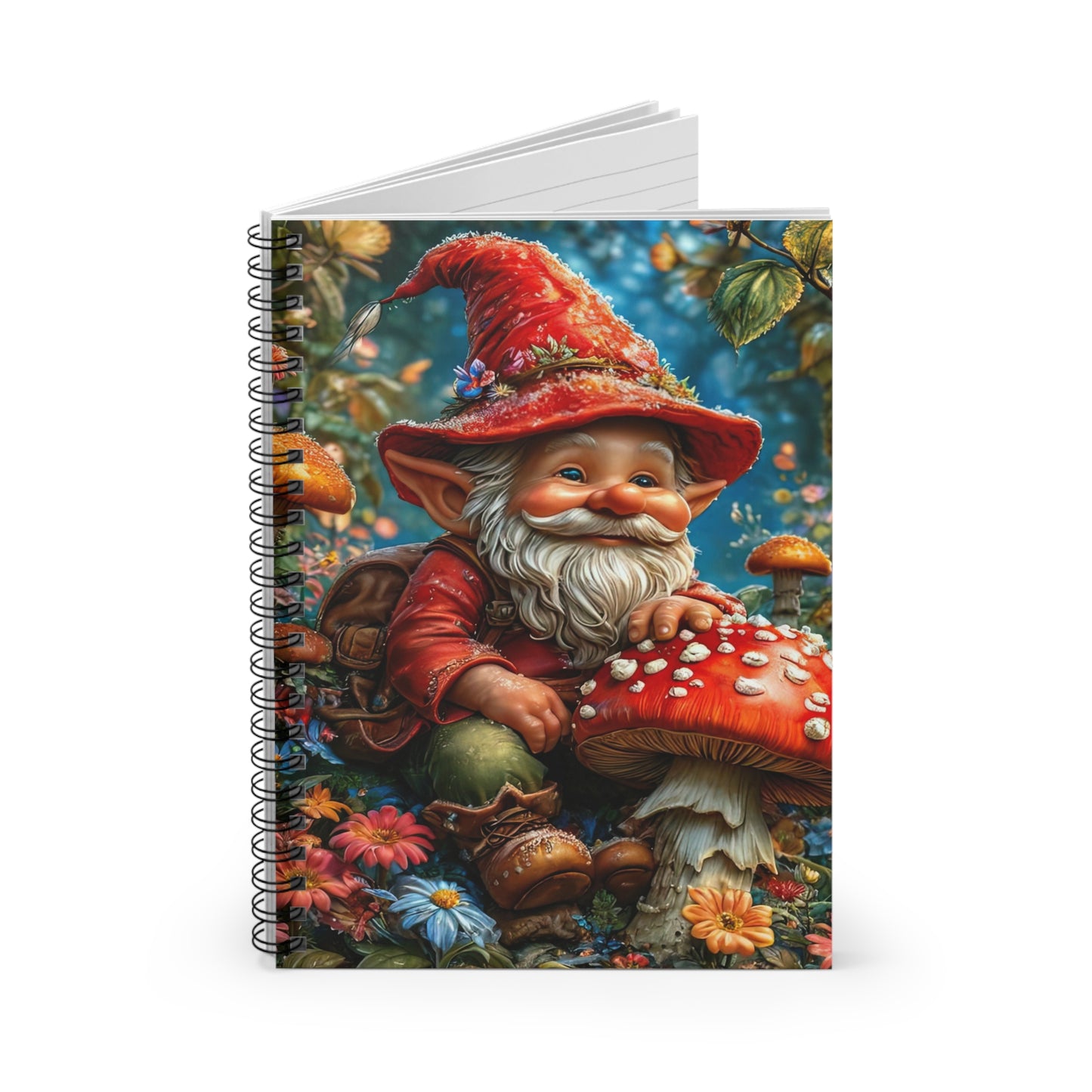 Mushroom Grove Gnome Journal, Enchanted Ruled Adventure Notebook