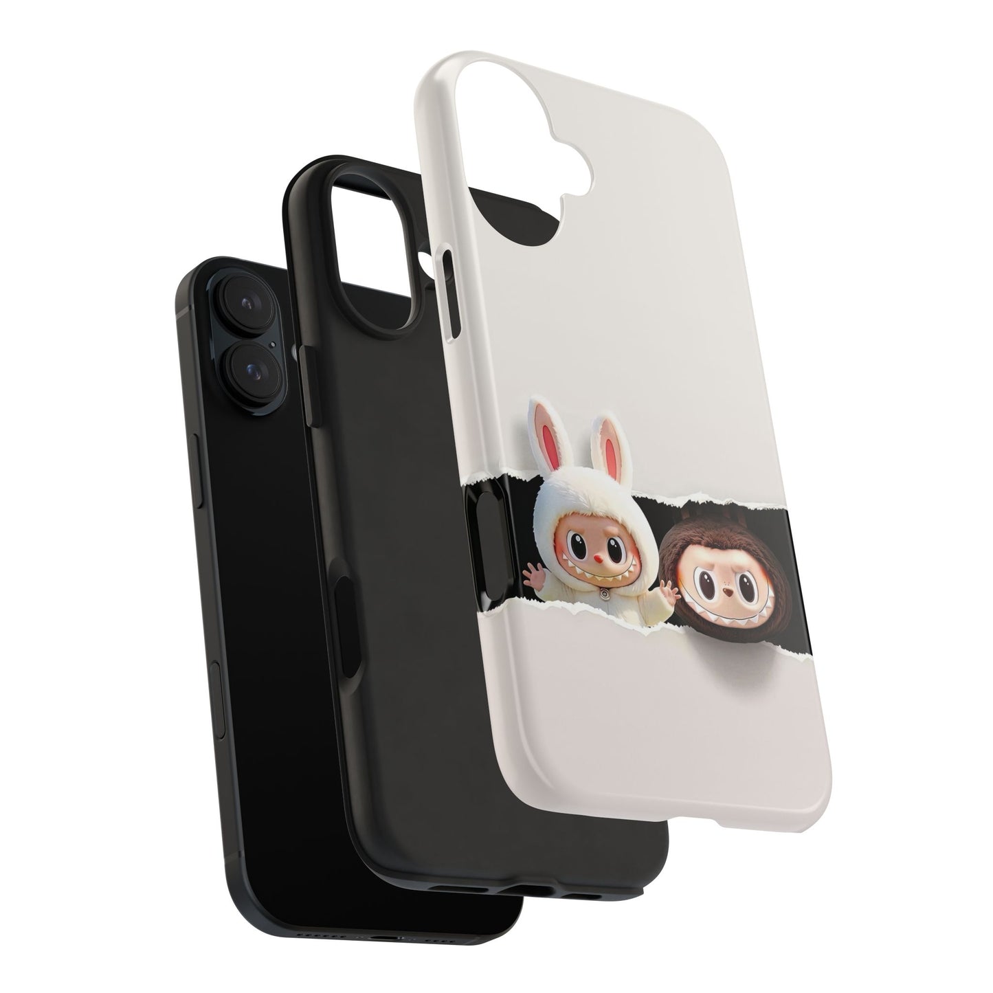The Monsters Tough Case for iPhone Models and Variations – Dual Layer Protective Cover, Playful Design, Cute Mobile Accessory