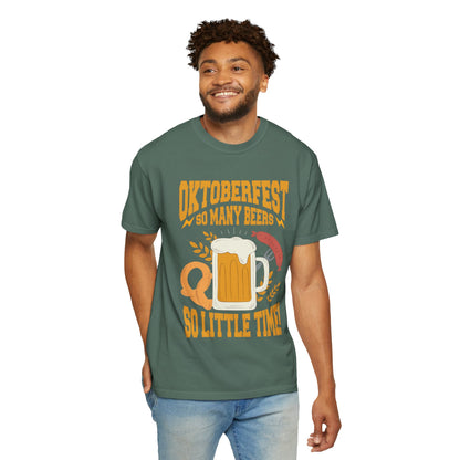 Oktoberfest Graphic Unisex T-Shirt - Celebrate with Beer & Pretzels
