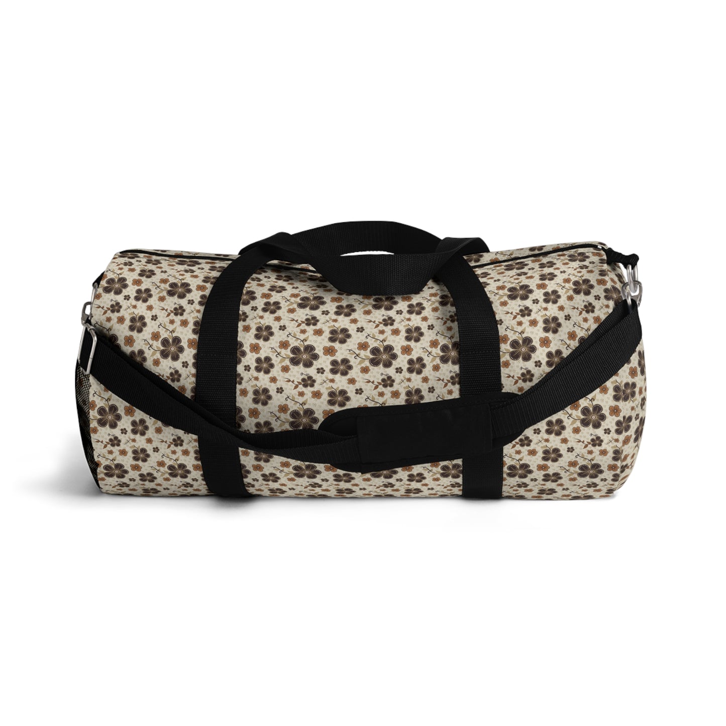 Timeless Elegance: Minimal Floral Duffel Bag / Beige