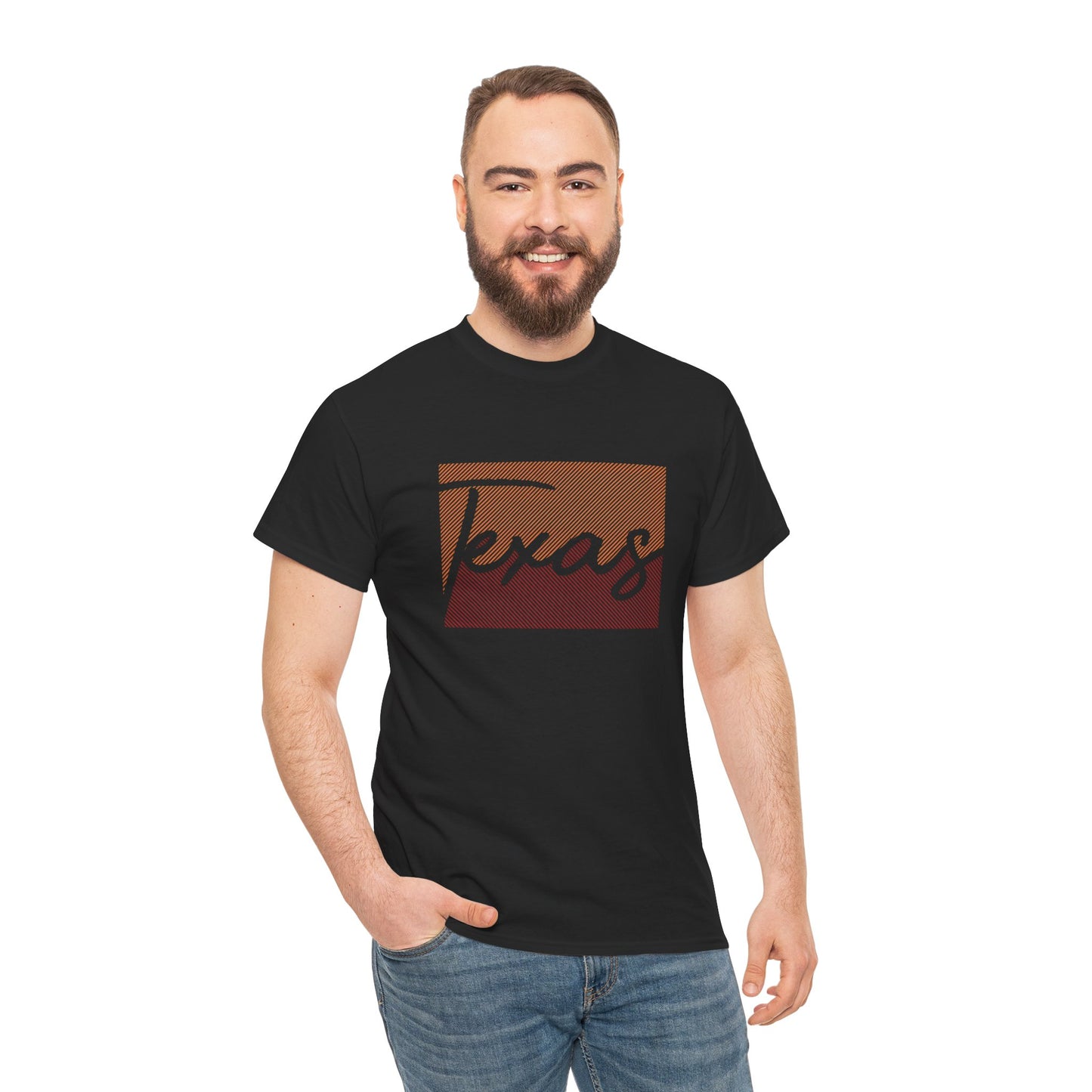 Texas Unisex Heavy Cotton Tee - Retro Style Tee for Texas Lovers