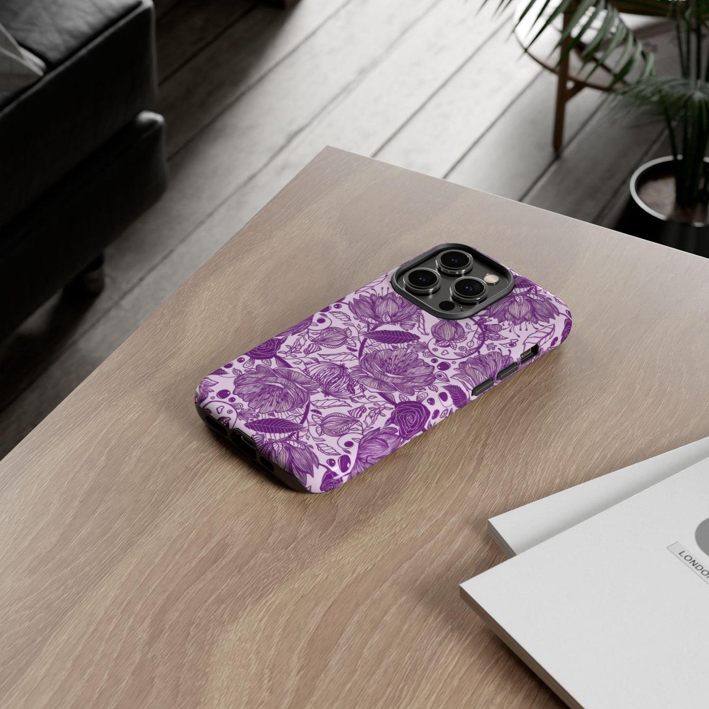 Graphical Garden: Purple Edition iPhone Tough Cases