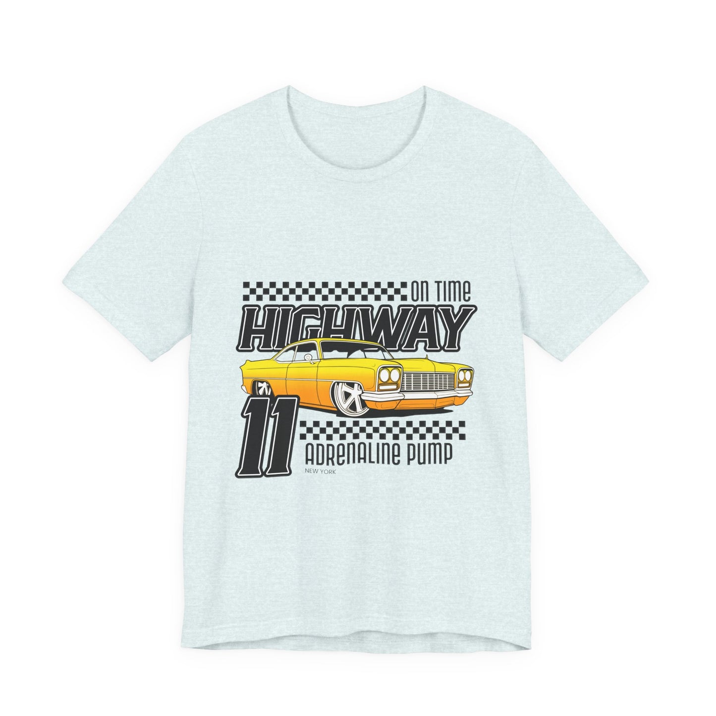 Camiseta de manga corta unisex con bomba de adrenalina On Time Highway