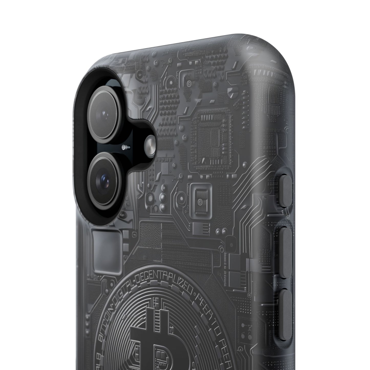 Black Bitcoin Magnetic iPhone Cases - Ideal for Tech Enthusiasts