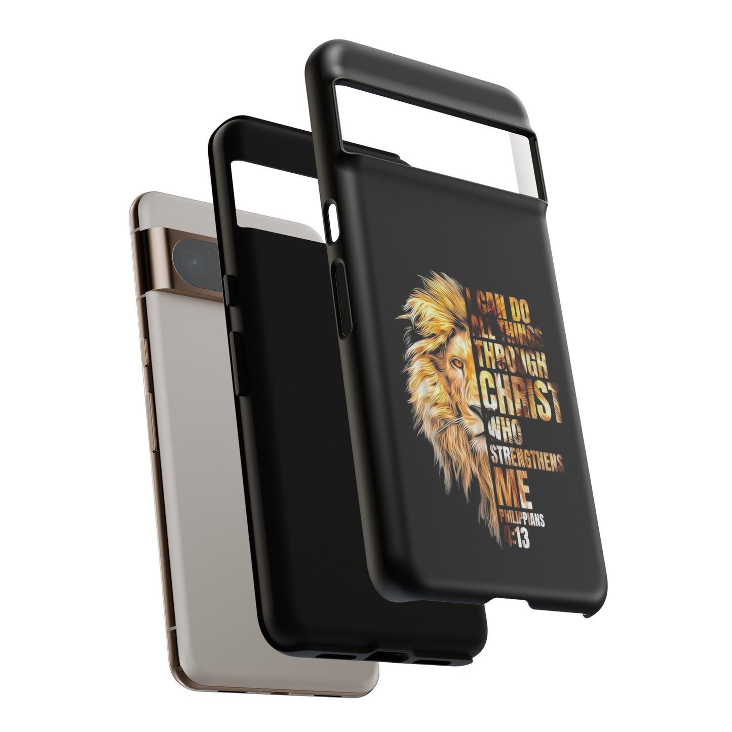 Inspirational Lion  Google Pixel Phone Case, Strength & Faith, Christian Accessories