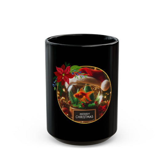 Fin-tastic Santa Black Mug - 11oz, 15oz