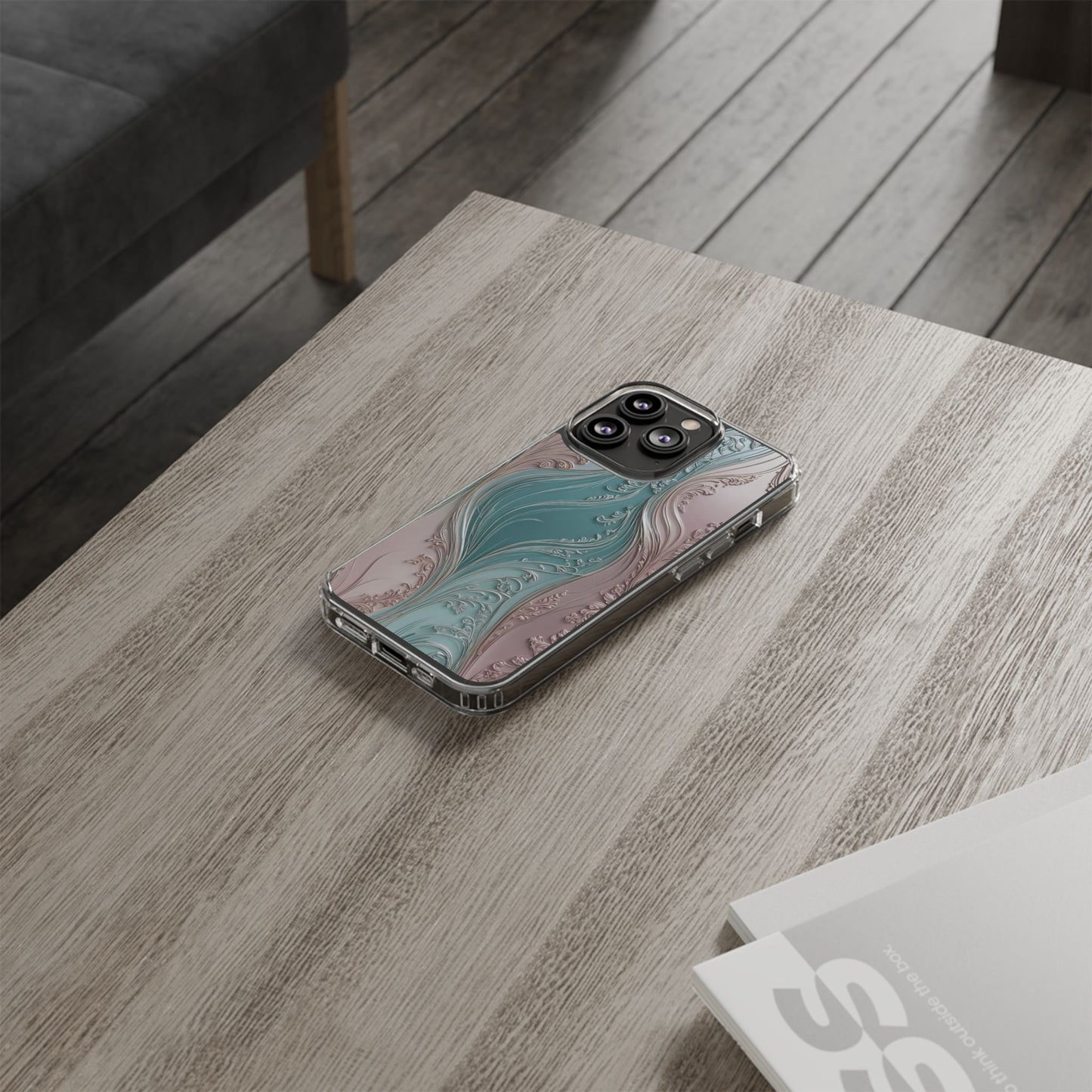 Elegant Clear Phone Cases,  Abstract Design