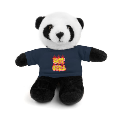 Cute Plush Animal with Hot Girl Tee for Birthdays, Baby Showers, Children, Gifts