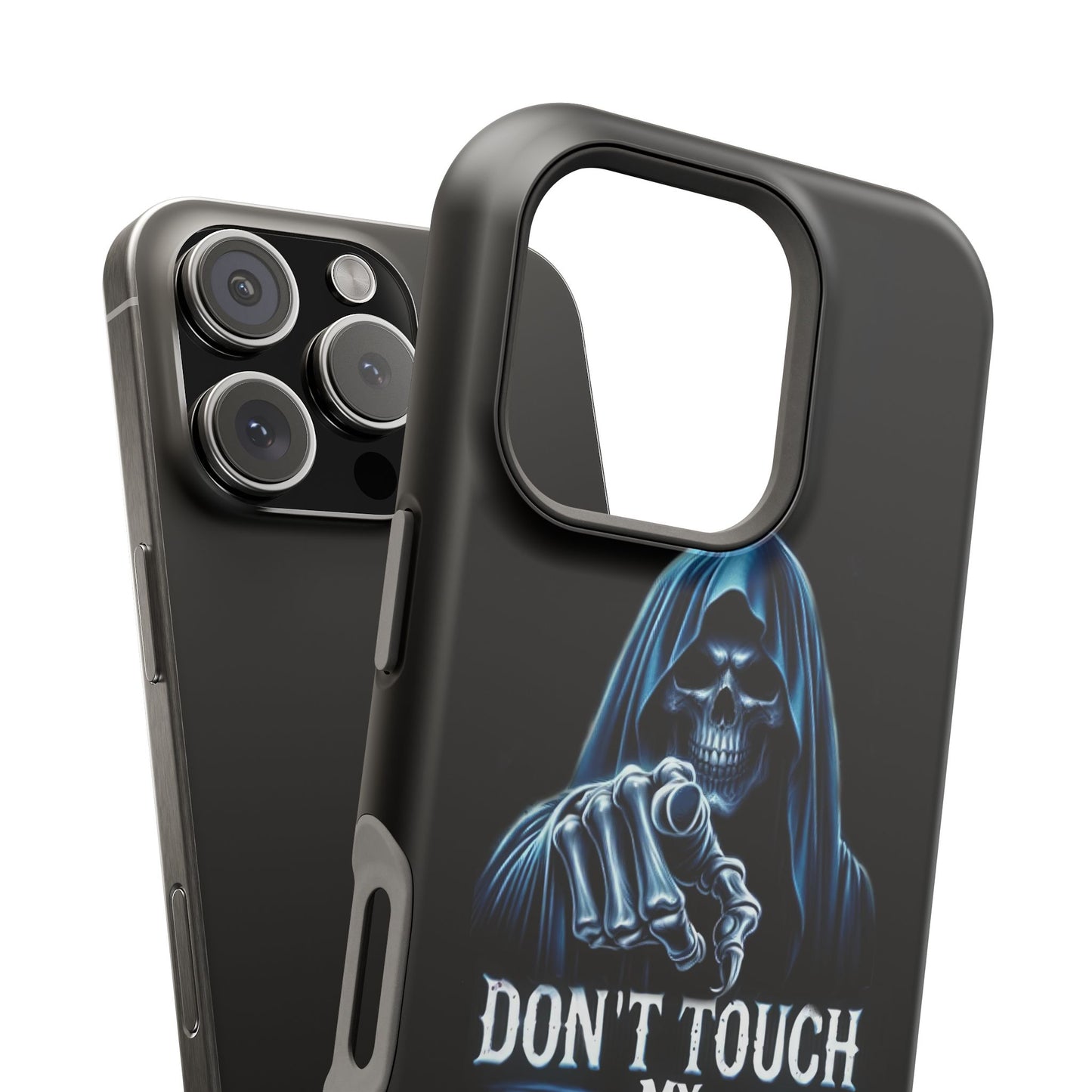 Gothic Magnetic iPhone Case: Don't Touch My Phone