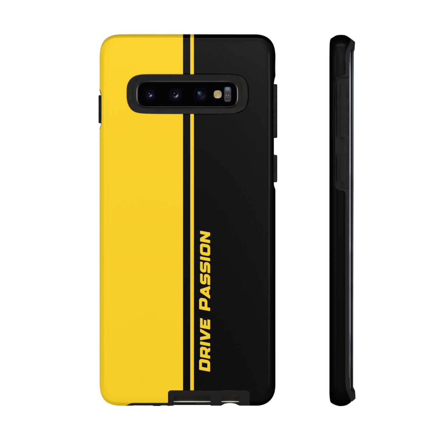Drive Passion Tough Case – Bold Yellow & Black Design