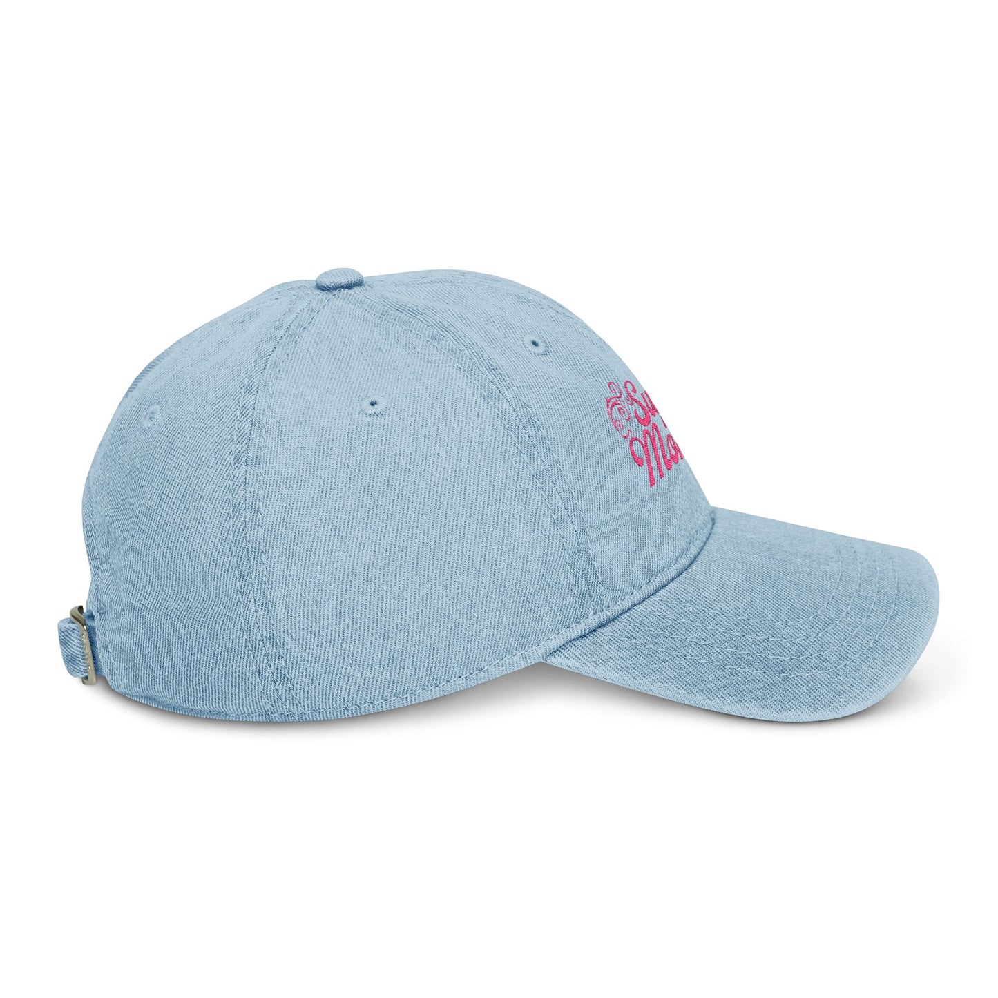 Super Mom Denim Cap / Embroidered