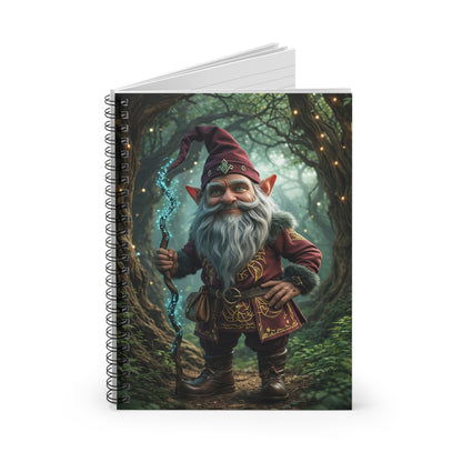 Gnome Forest Fantasy Notebook, Ruled Adventure Notebook