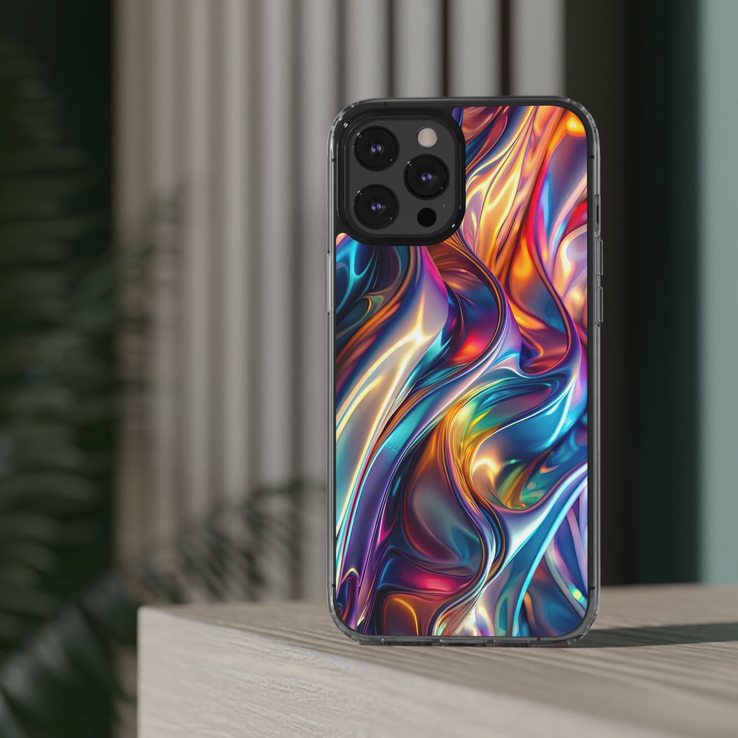 Colorful Clear Case for iPhone – Abstract Art Design