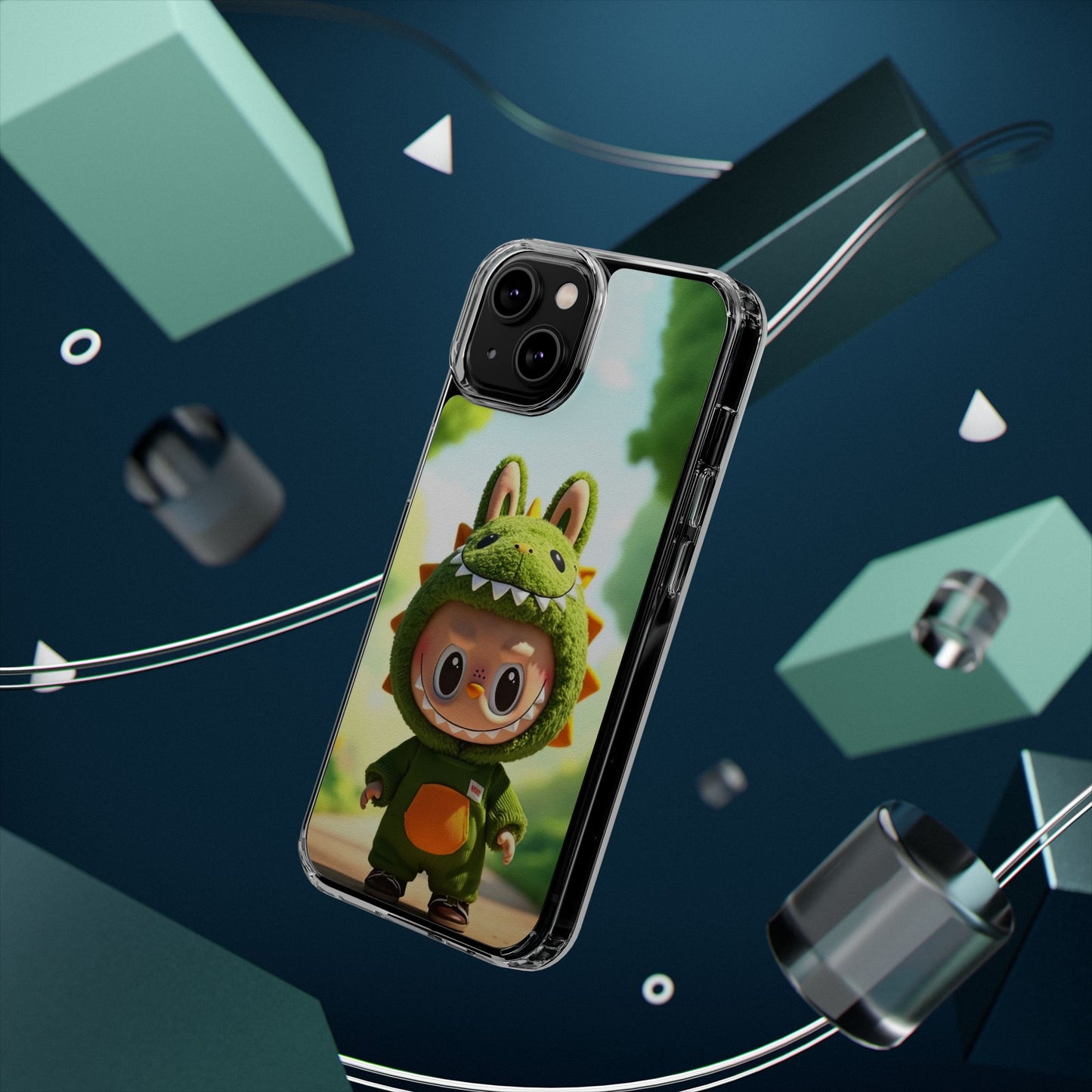 Copy of The Monsters Clear Case for iPhone Models – Playful Dinosaur Design