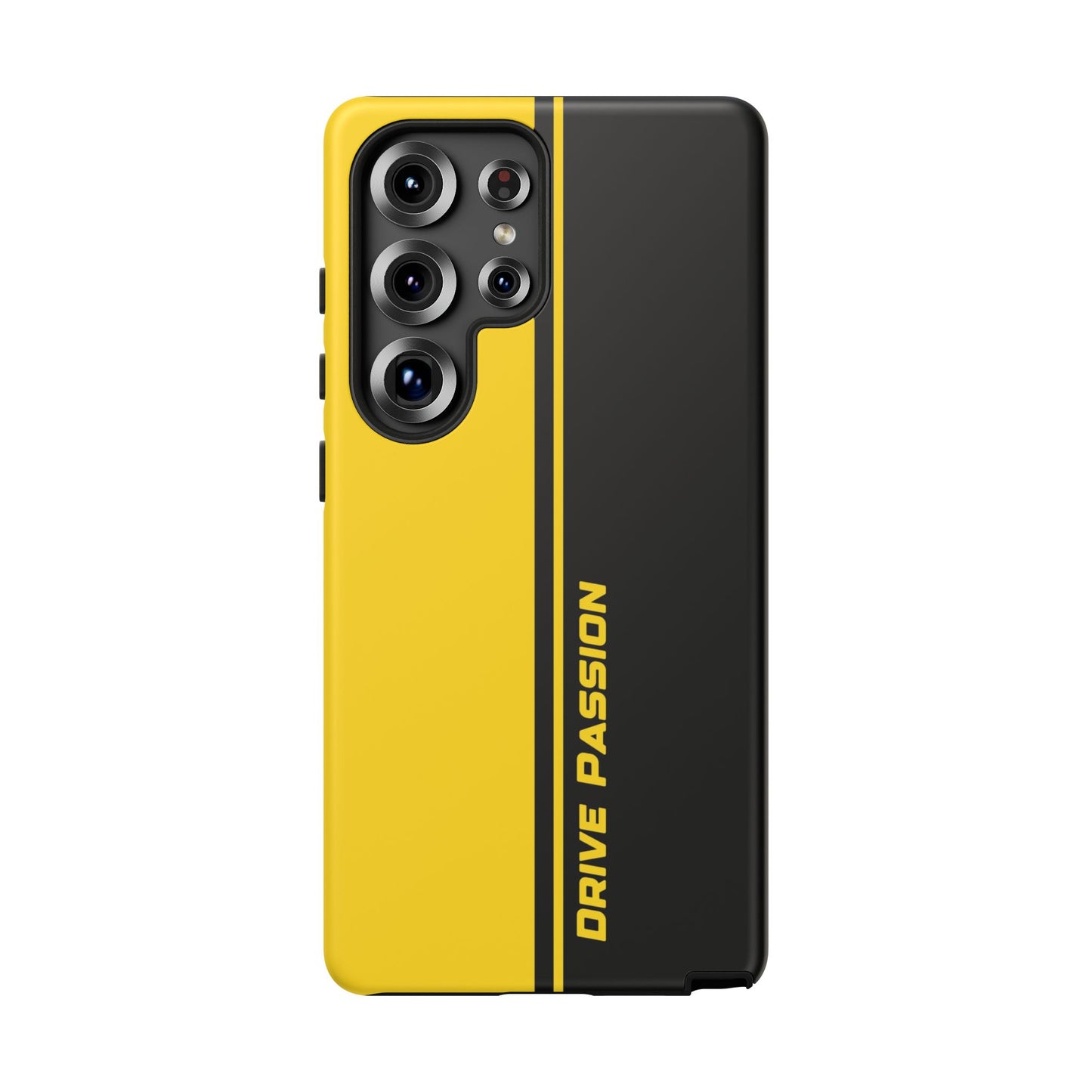 Drive Passion Tough Case – Bold Yellow & Black Design