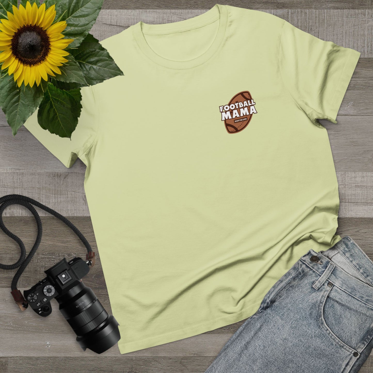 Football Mama Might Be Loud Mother Women’s Maple Tee