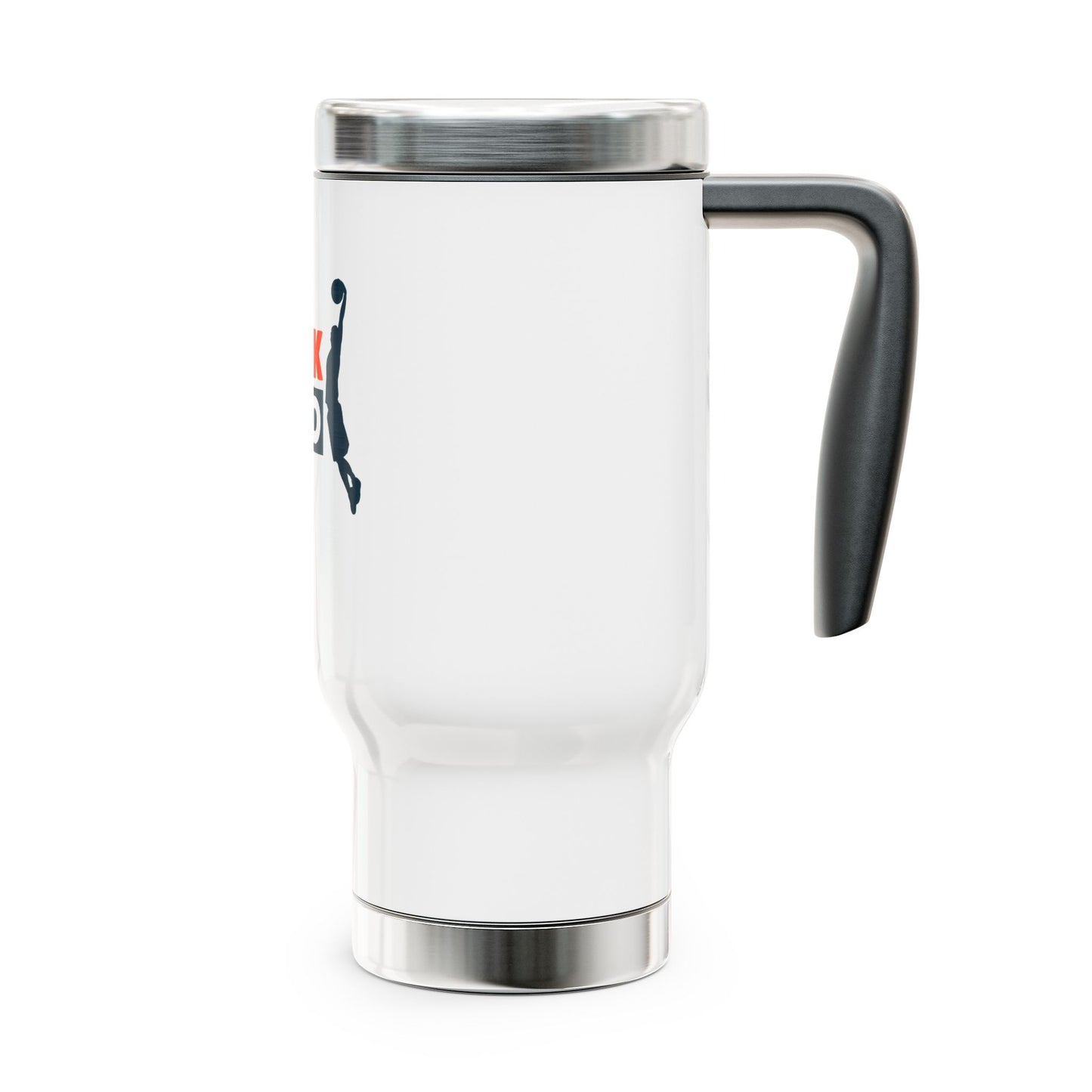 Work Hard Stainless Steel Travel Mug with Handle, 14oz