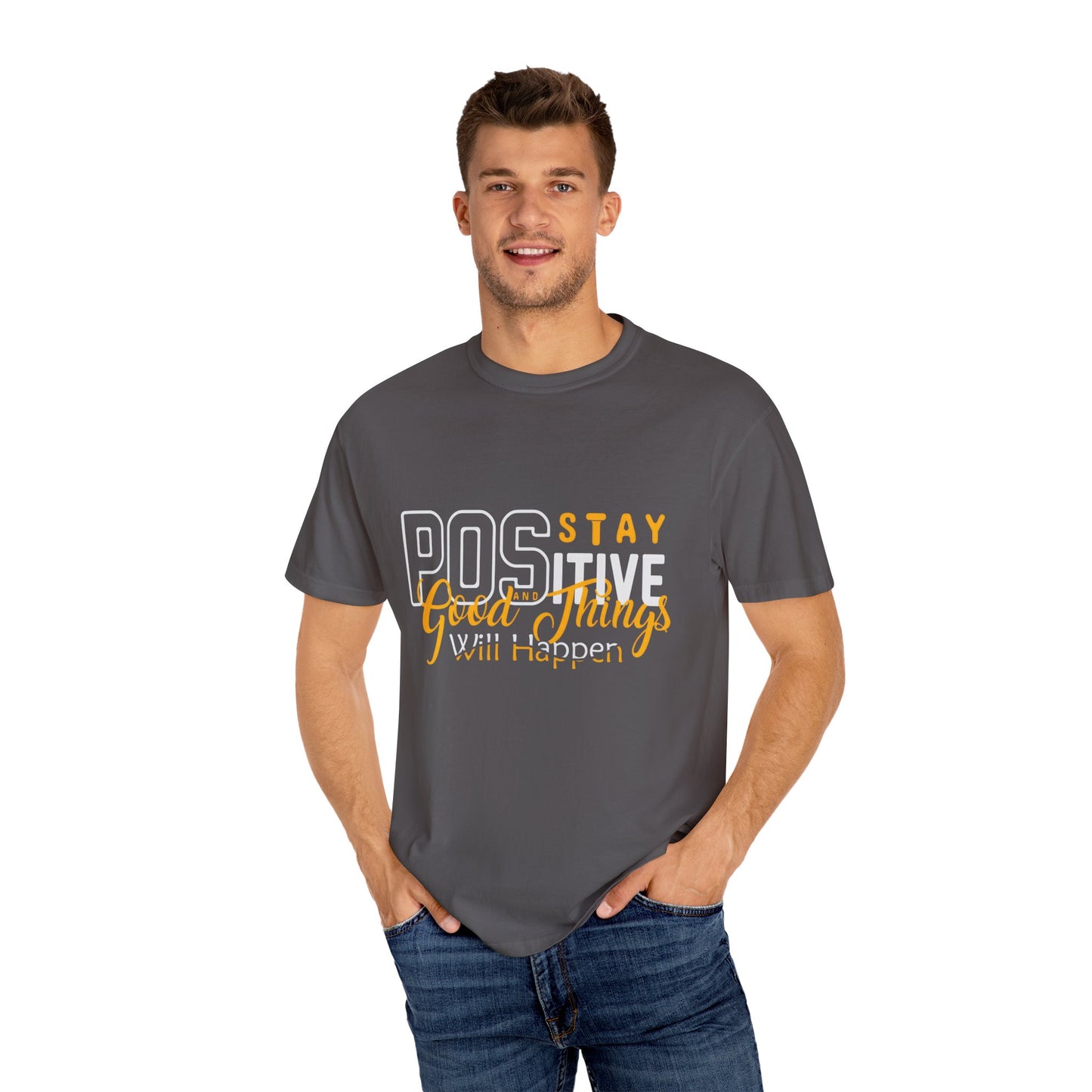 Unisex Positive Vibe T-Shirt - Stay Positive Good Things Will Happen
