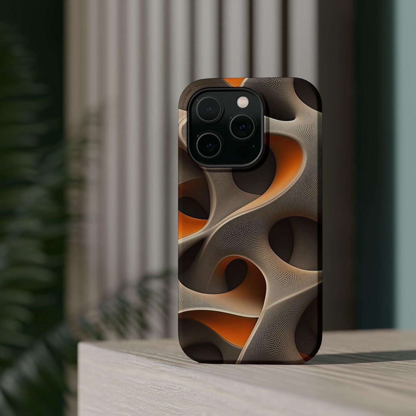 Stylish Magnetic Phone Cases, Abstract Geometric Design