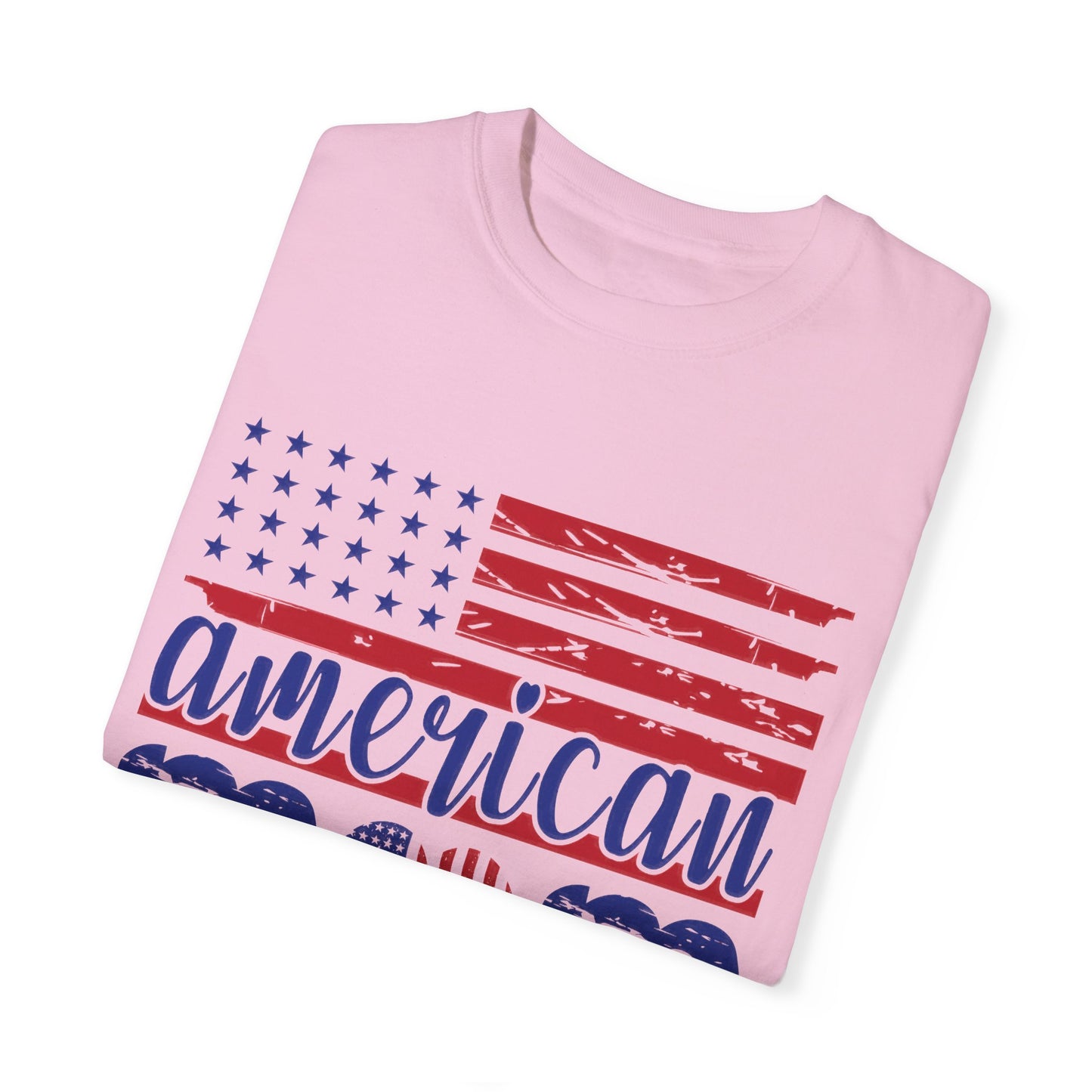 American Mom Garment-Dyed T-Shirt - Patriotic Tee for Moms