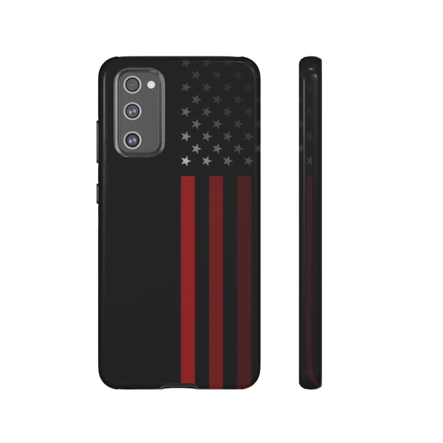 Patriotic Samsung Tough Cases, Red Line American Flag Phone Cover