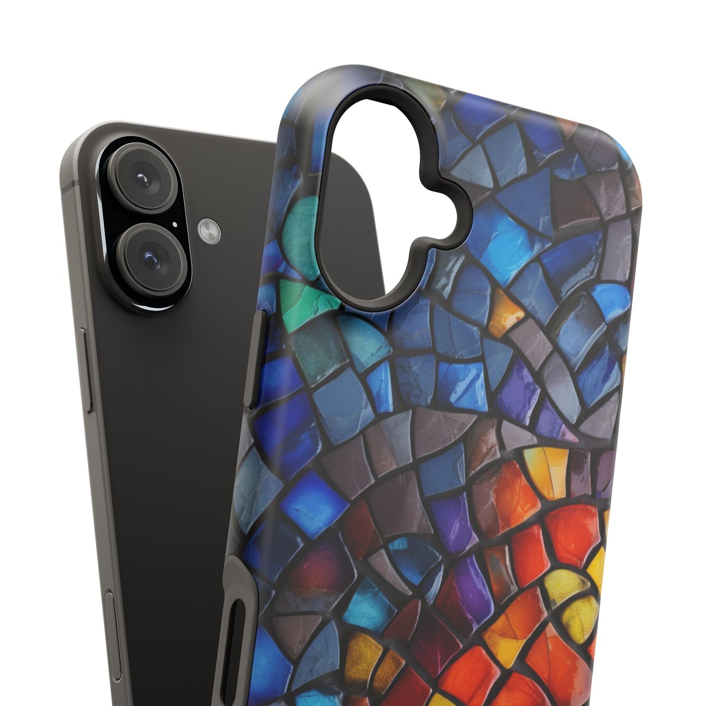 Stained Glass Impact-Resistant Phone Case, Colorful Phone Cover