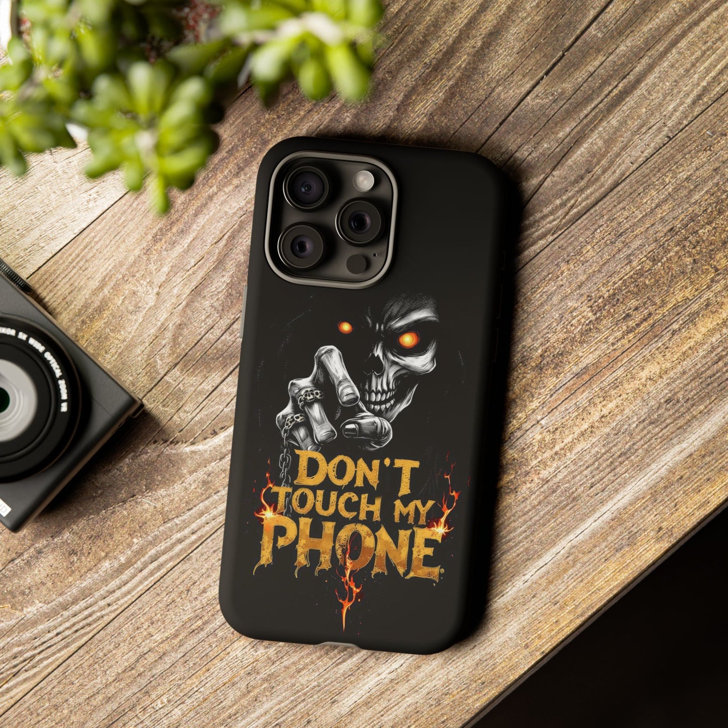 Skull iPhone Tough Cases, Don't Touch My Phone
